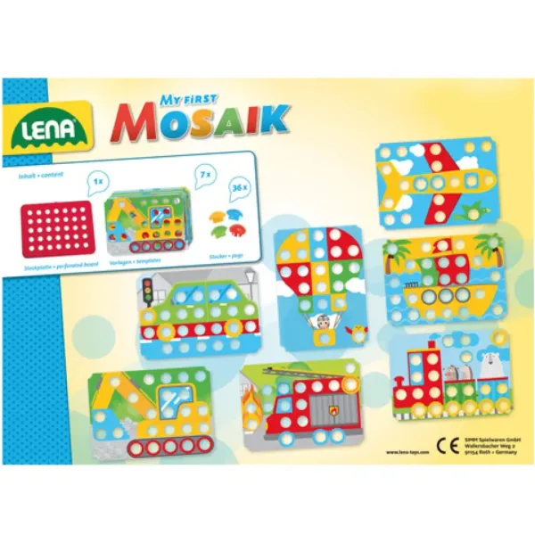 LENA: Mosaik Prvý bodkový herný set - Vozidlá obrázok 3