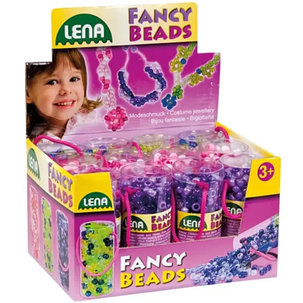 LENA: Set farebných korálikov vo valcovitom zásobníku obrázok 2