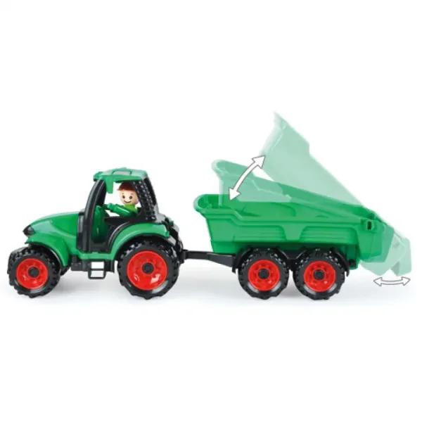 LENA: Truckies traktor s prívesom a figúrkou 36 cm obrázok 3