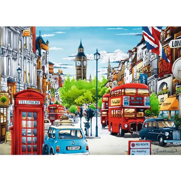 Londýnska ulica 1000ks puzzle - Trefl obrázok 2