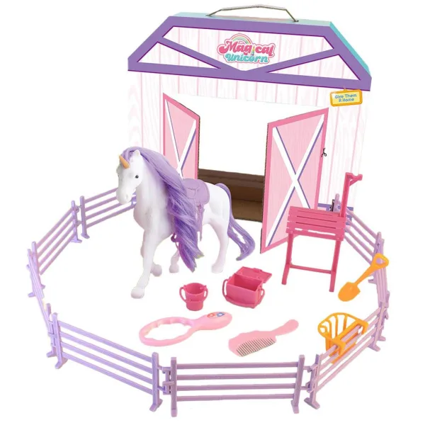 Luna: Fantasy Dream jednorožec herný set so stajňou, ohradou a doplnkami obrázok 2