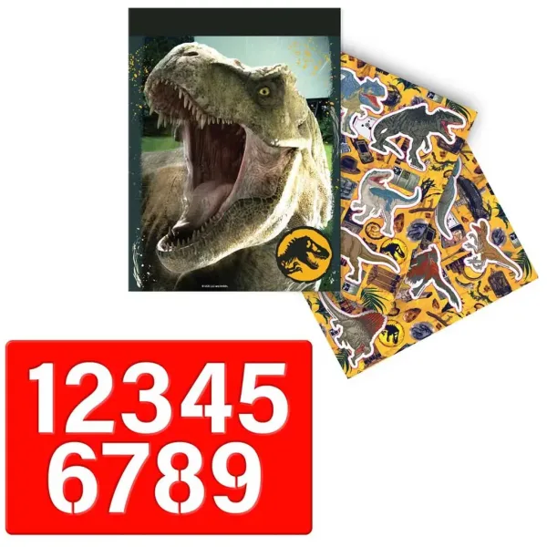 Luna: Jurassic World set na vyfarbovanie so šablónou a nálepkou 54x47cm obrázok 3