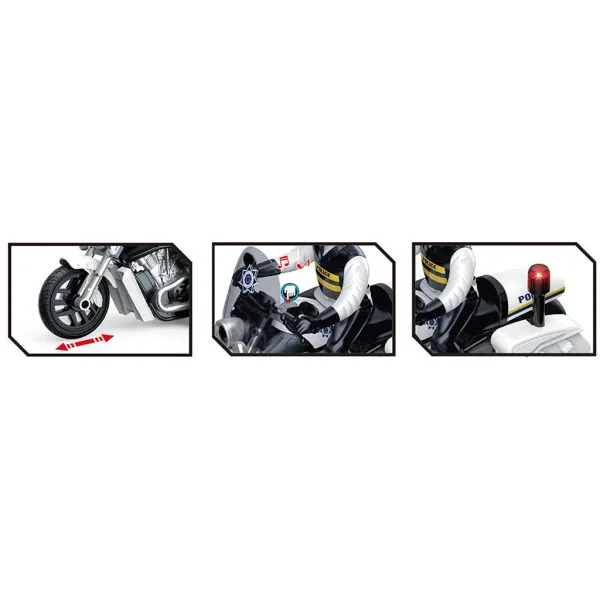Luna: Light Striker policajný motocykel s policajnou figúrkou, so svetlom a zvukom 1/10 obrázok 3