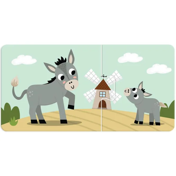 Luna: Prvé skladačky – Zvieracie mamičky a ich mláďatá 10x2 ks párovací rozvojový puzzle obrázok 3