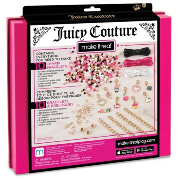 Make It Real: Juicy Couture ružový a trblietavý set na výrobu šperkov obrázok 2