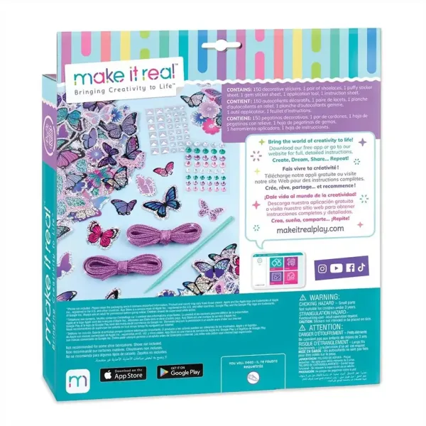 Make It Real: Sticker Chic Zdobenie topánok - Motýle obrázok 2