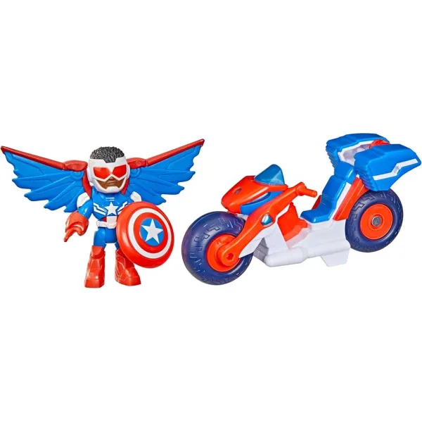 Marvel Iron Man a jeho úžasní priatelia - Captain America a Super Bike vozidlo - Hasbro obrázok 2