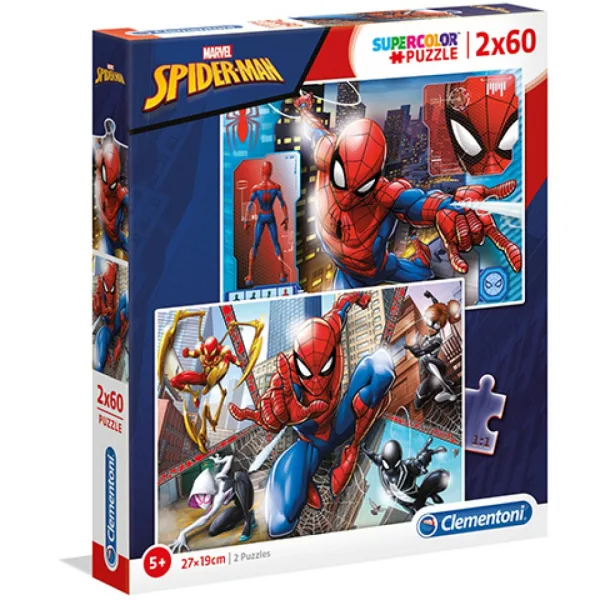 Marvel Spiderman Supercolor 2 v 1 puzzle 2x60ks - Clementoni obrázok 1