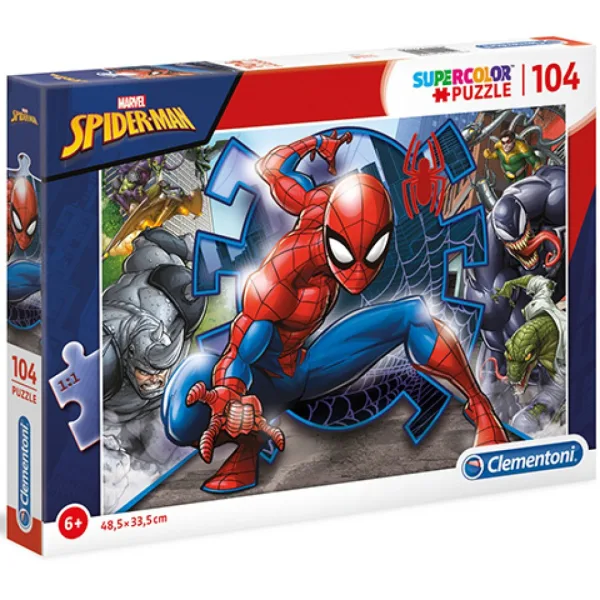 Marvel Spiderman Supercolor 104ks puzzle - Clementoni obrázok 1