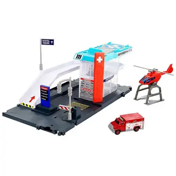 Matchbox: Action Drivers Helikoptérová záchranná stanica herná sada - Mattel obrázok 2