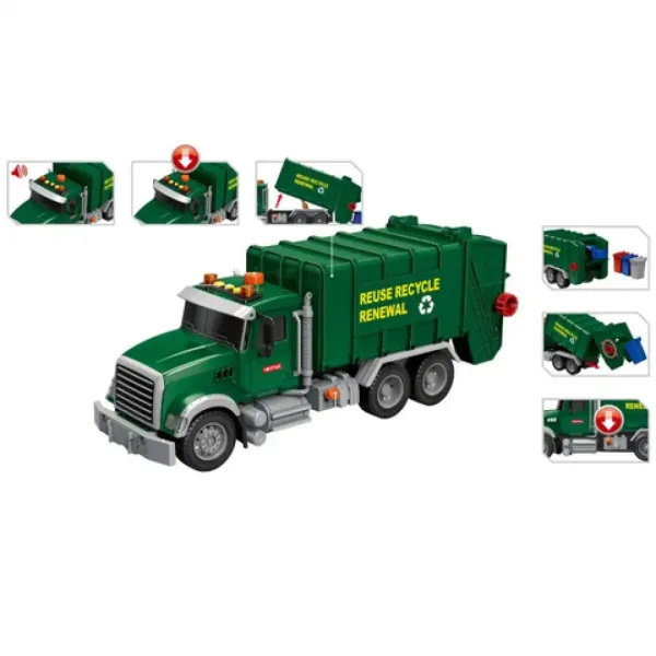 Mega Truck: Kamió na zber selektívneho odpadu so svetelnými a zvukovými efektmi 40x14x21cm obrázok 3