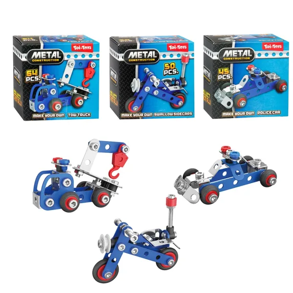Metal Construction: Kovový vozidlový stavebný set v rôznych variantoch 1ks obrázok 3