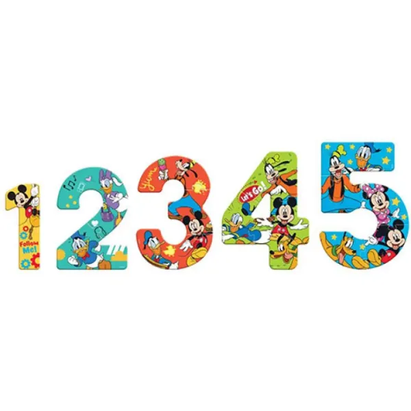 Mickey Mouse Čísla 15-dielne puzzle obrázok 2