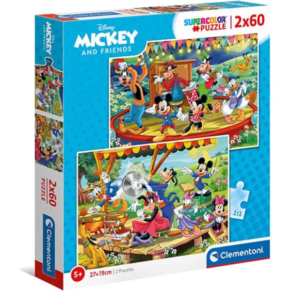 Mickey Mouse Supercolor puzzle 2v1 2x60ks - Clementoni obrázok 1