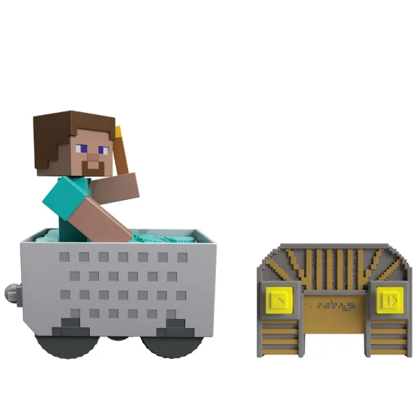Minecraft RC diaľkovo ovládaný banský vozík so figurkou Stevea – Mattel obrázok 5