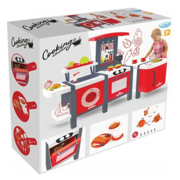 Mochtoys: Cooking Studio XXL herná kuchyňa + 28 doplnkov 141x68x101cm obrázok 3