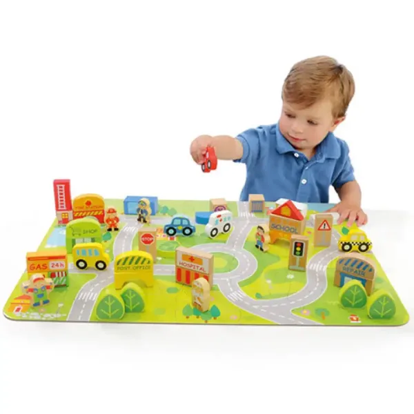 Molto: Nature City Bloks drevená stavebnica 79 dielny set obrázok 4