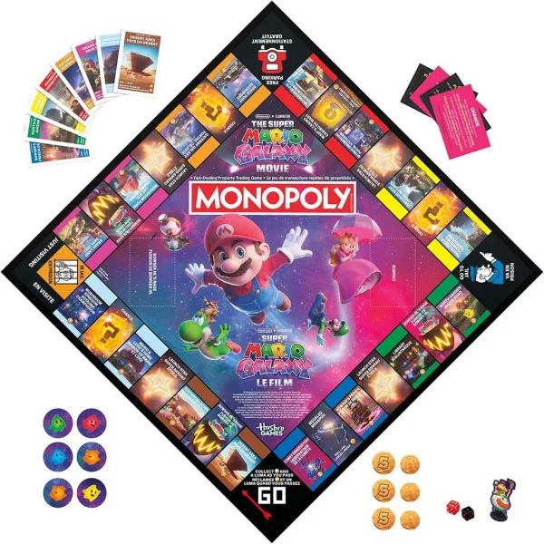 Monopoly Super Mario Galaxia A Film stolná hra - Hasbro obrázok 3