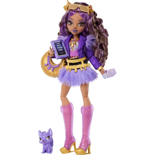 Bábika Clawdeen Wolf z Monster High s doplnkami - Mattel obrázok 3