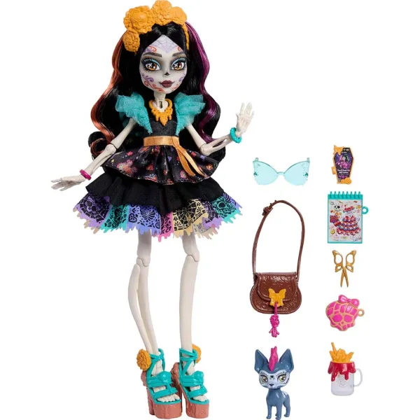 Monster High Skelita Calaveras bábika s doplnkami - Mattel obrázok 2