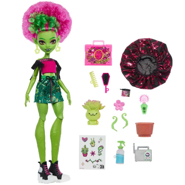 Monster High Starostlivosť o monštrá Venus McFlytrap bábika s doplnkami - Mattel obrázok 3