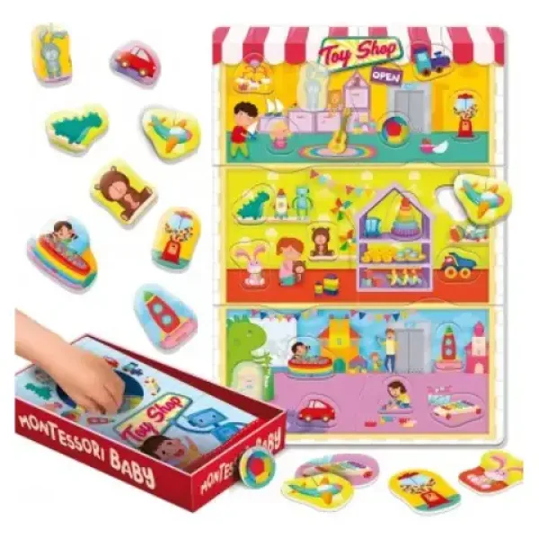 Montessori: Baby Box puzzle na rozvoj zručností - Moje hračky obrázok 2