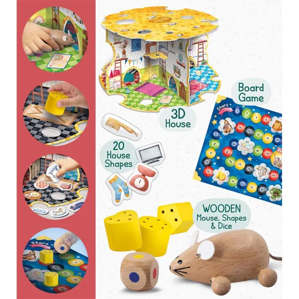 Montessori: Myšia chalupa - Hra Egérlak - Lisciani obrázok 3