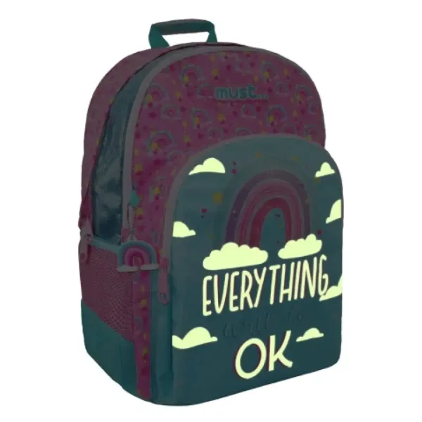 Must: Everything OK Reflexný oblak školská taška, batoh obrázok 2