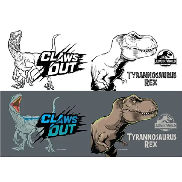 Must... Jurassic World linajkový zošit s omaľovankou, 40-listový, v dvoch variantoch obrázok 4