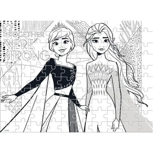 Ľadové kráľovstvo 2. 100 dielne 2v1 puzzle na vyfarbenie obrázok 3