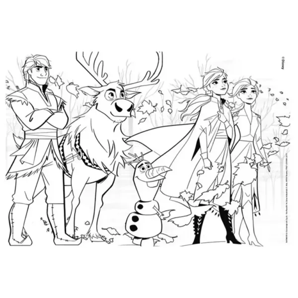 Ľadové kráľovstvo II 2 v 1 maxi puzzle 4x48 ks a omaľovánka 35x25 cm - Lisciani obrázok 4