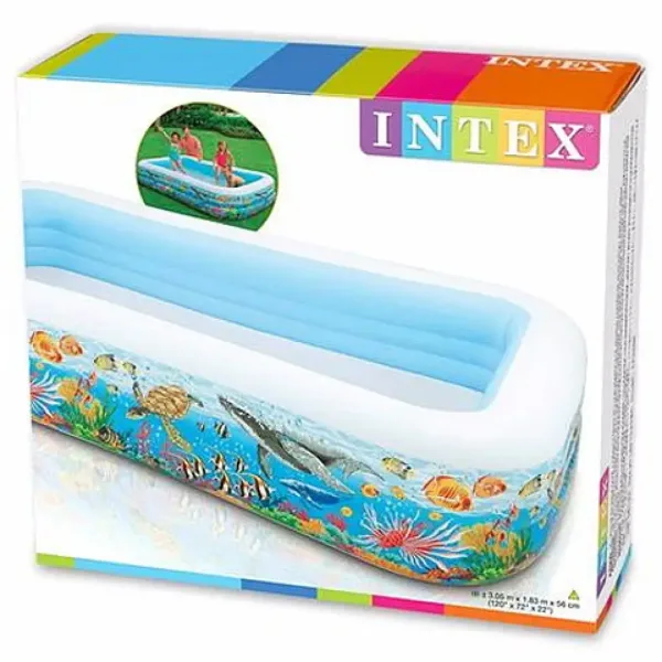 Nafukovací rodinný bazén s morskými motívmi 305 cm - Intex obrázok 2
