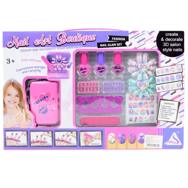 Nail Art:Sada na manikúru s kufríkom, lakmi na nechty a príslušenstvom obrázok 6