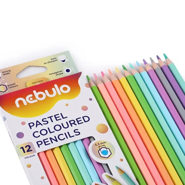 Nebulo: Súprava pastelových farebných ceruziek 12 ks obrázok 2