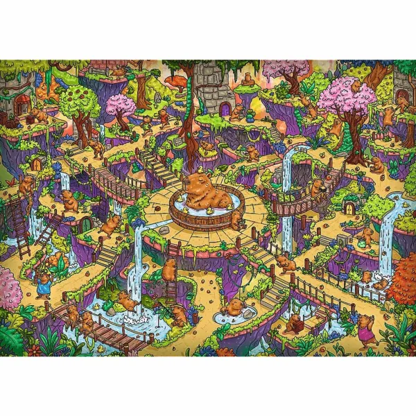 Nemožný labyrint veselých kapybar 500ks Prémium plus kvalita puzzle - Trefl obrázok 2