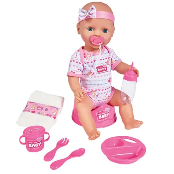 New Born Baby cikajúca bábika s príslušenstvom 43cm - Simba Toys obrázok 2