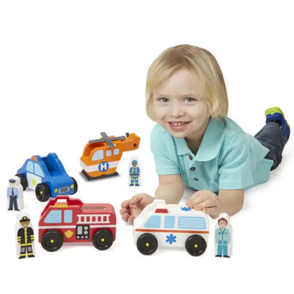 Núdzový prípad vozidlá a figúrky  - Melissa & Doug obrázok 3