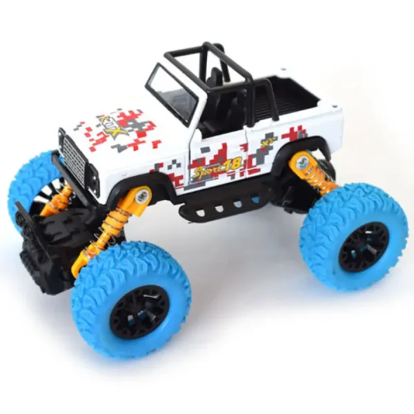 Off-Road naťahovacie biele terénne vozidlo 1/32 obrázok 2