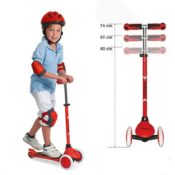 On and Go červená kolobežka s tromi kolesami - Mondo Toys obrázok 3