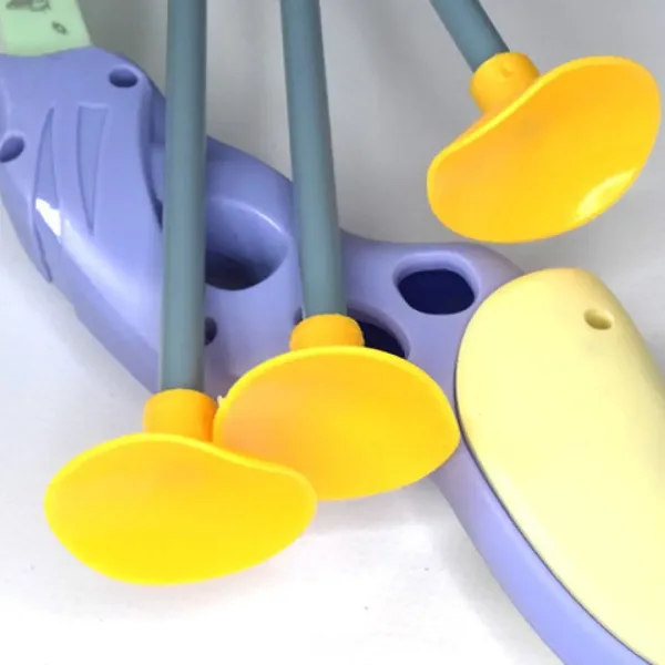 Pastelovozelený a fialový set s lukom a prísavkovými šípmi 83cm obrázok 4