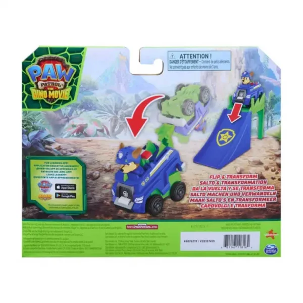 Paw Patrol Dino Movie - Prevracajúce akrobatické vozidlá Chase - Spin Master obrázok 2