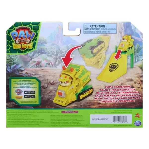 Paw Patrol Dino Movie - Prevracajúce akrobatické vozidlá Rubble - Spin Master obrázok 2