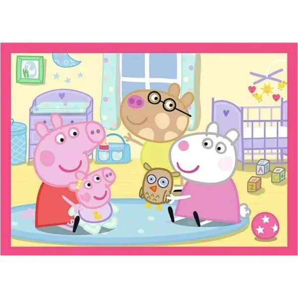 Peppa prasiatko - 4 v 1 12,15,20,24 ks puzzle - Trefl obrázok 2
