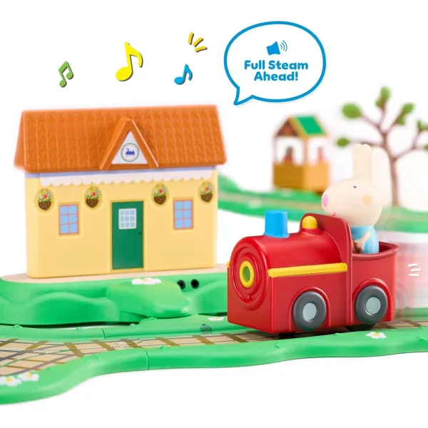 Peppa prasiatko Whizz-Around Zajko Rebeka červený vlak hračková súprava obrázok 3