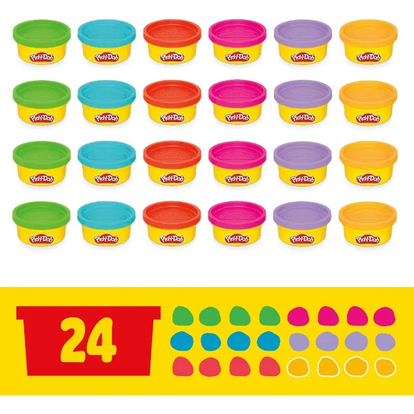 Play-Doh: Balíček na párty 24ks s plastelínou a doplnkami - Hasbro obrázok 4