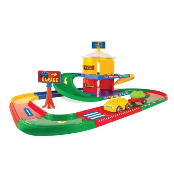Play Tracks: 2 podlažná garáž s prívesom a autíčkom - Wader obrázok 2