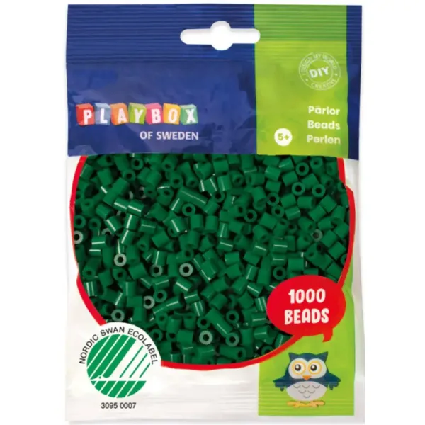PlayBox: 5mm MIDI žehliace perly 1000ks v džungelovej zelenej farbe obrázok 1