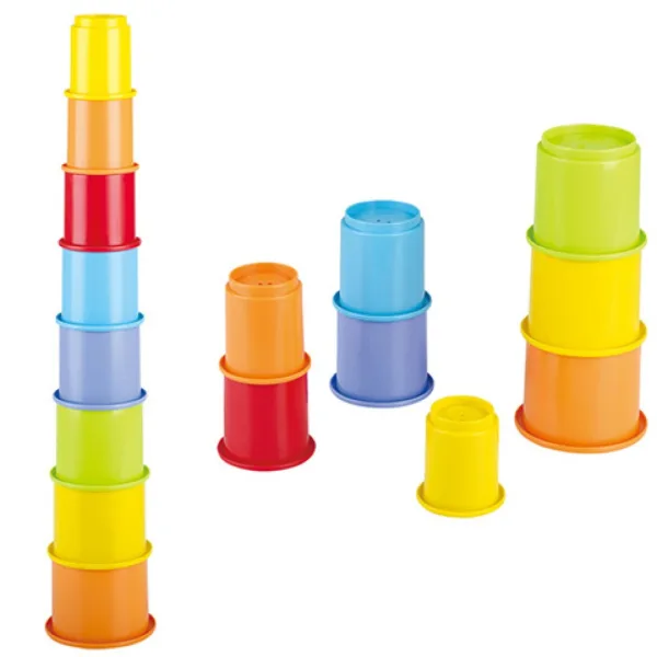 Playgo: Dúhové poháre, stavebná hračka z recyklovaného plastu 8-dielny set obrázok 2