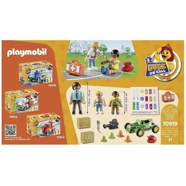 Playmobil: Duck on Call Pretekárska nehoda - Záchranári v akcii (70919) obrázok 4