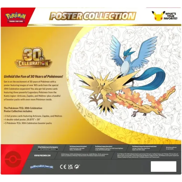 Pokémon TCG: 30. Posterová kolekcia – plagát a propagačné karty + booster balíčky obrázok 2